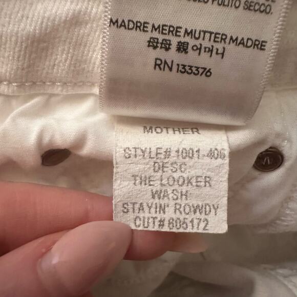 MOTHER white the Looker distressed skinny jeans size 27 - Picture 12 of 15